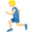 man running, medium-light skin tone